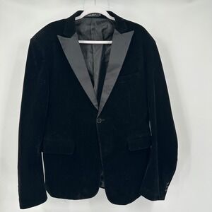 Mage‎ Male Mens Velvet Blazer Size XL Old Money Eveningwear Moody Tux Jacket